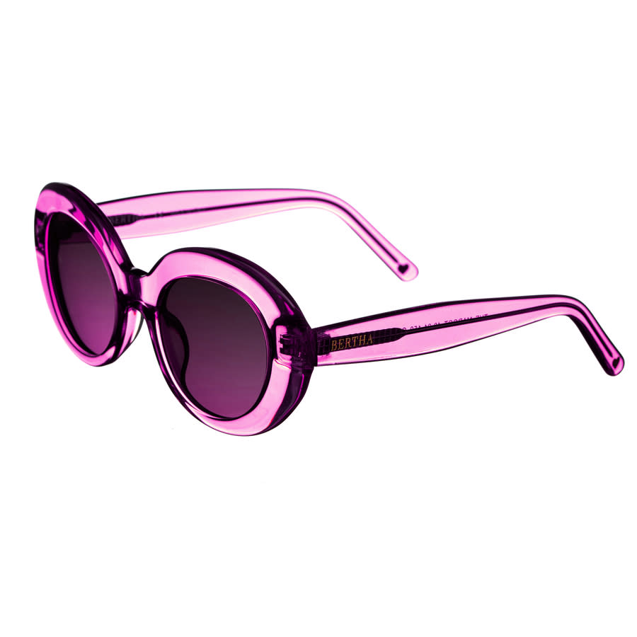 Bertha Ladies Purple Oval Sunglasses Brsit102-2