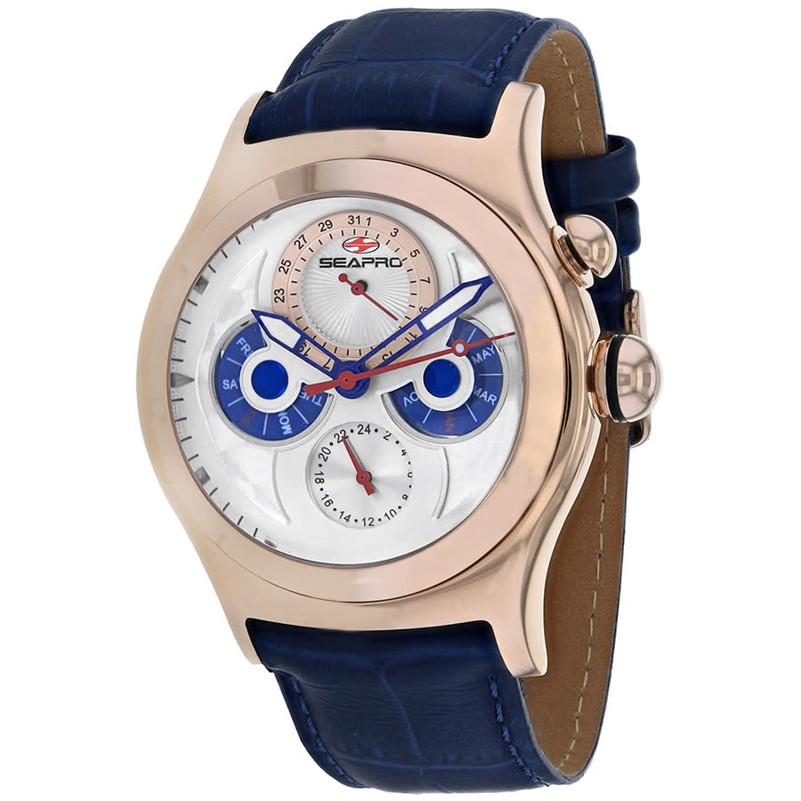 Seapro Men's Chronoscope Watch In Blue / Gold Tone / Rose / Rose Gold Tone / White