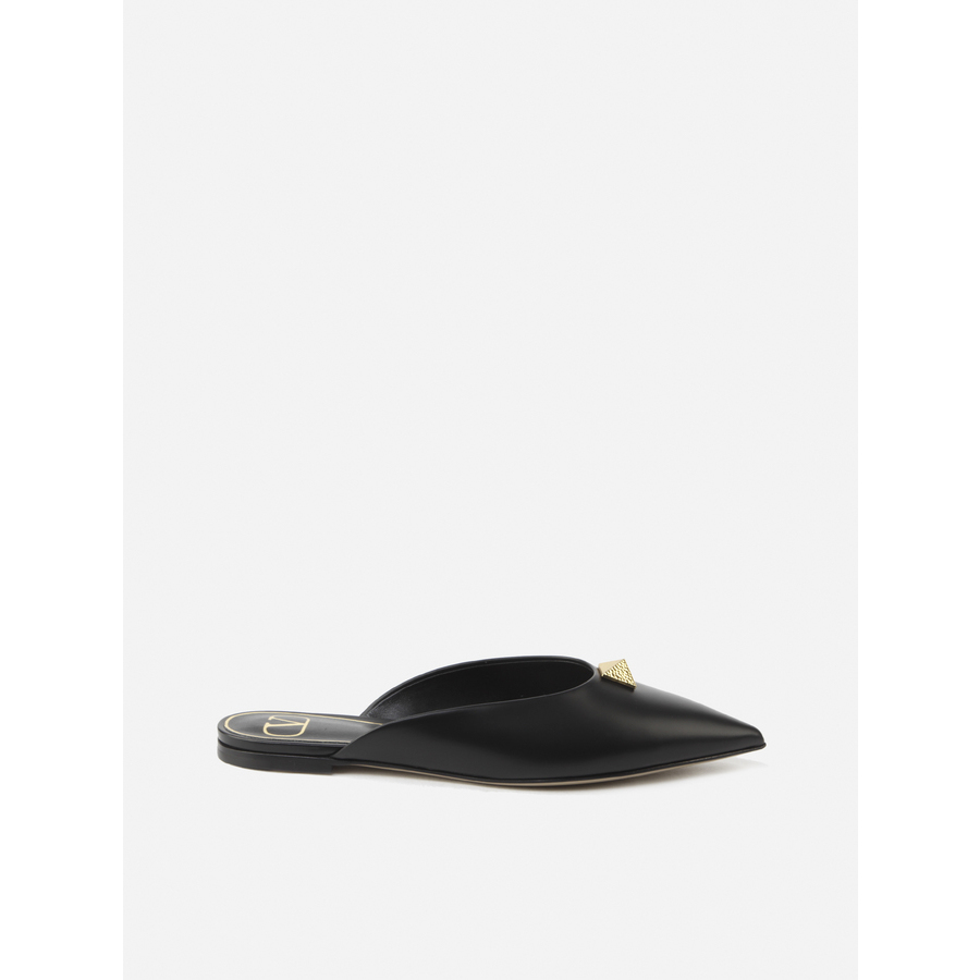 Valentino Garavani Ladies Black Sandals In Black,yellow