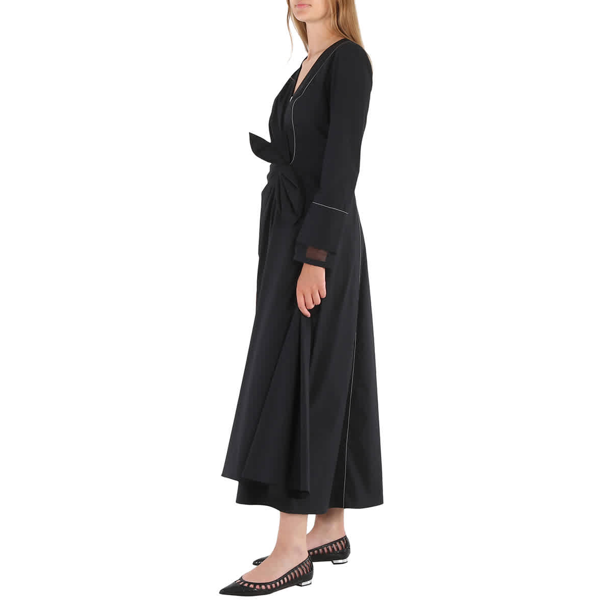 Loewe Black Knot Front Dress In Black