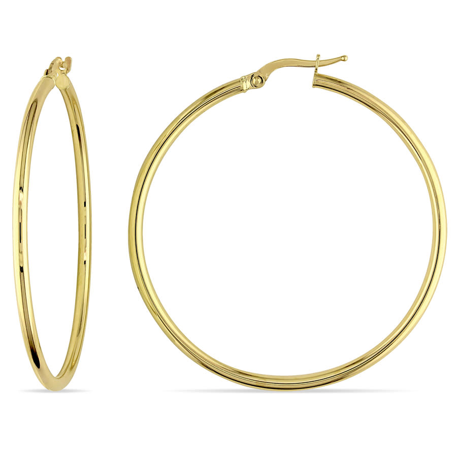 Amour 45mm Polished Hoop Earrings In 10k Yellow Gold
