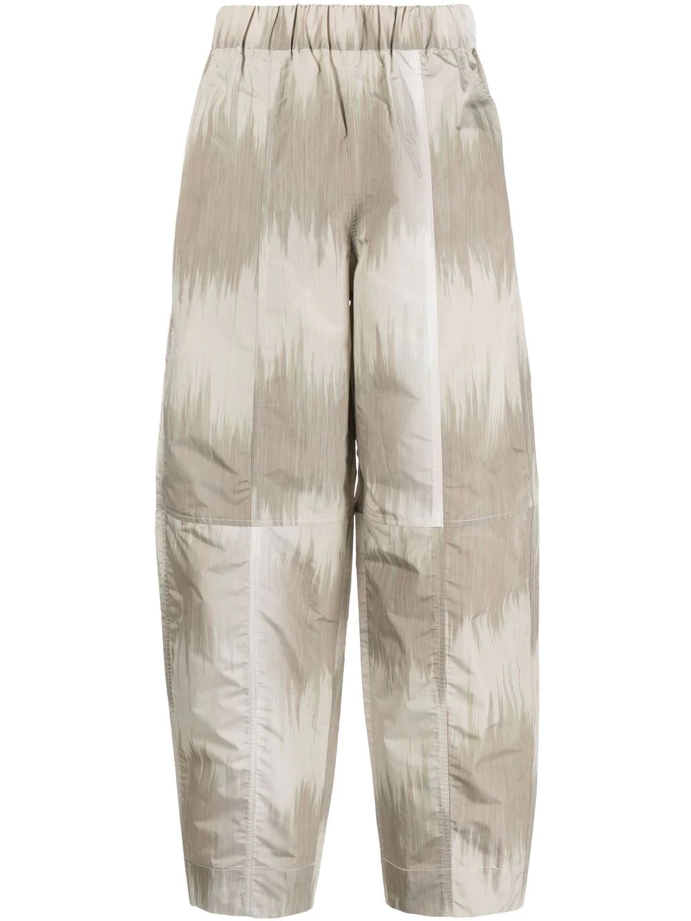 Ganni Curved Shell Trousers In Grey