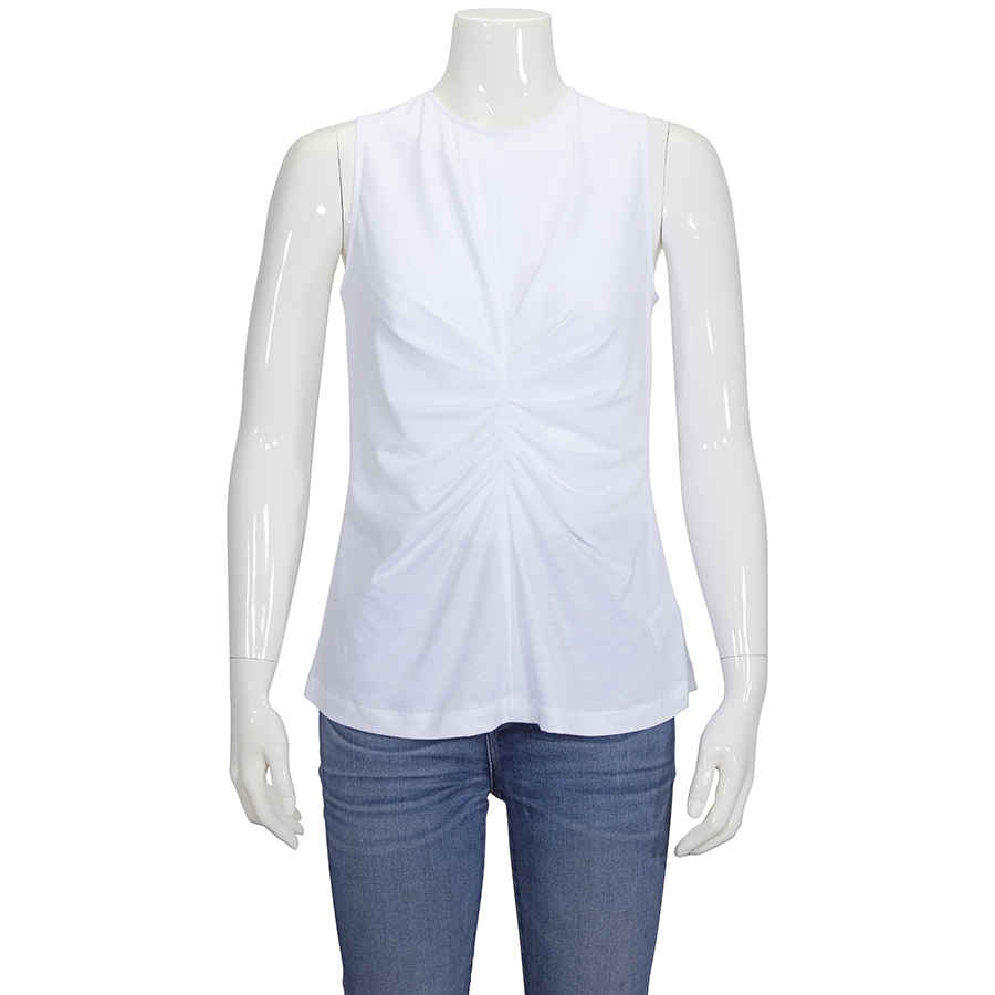 Victoria Beckham Ladies T-shirt White Front Tuck Tank