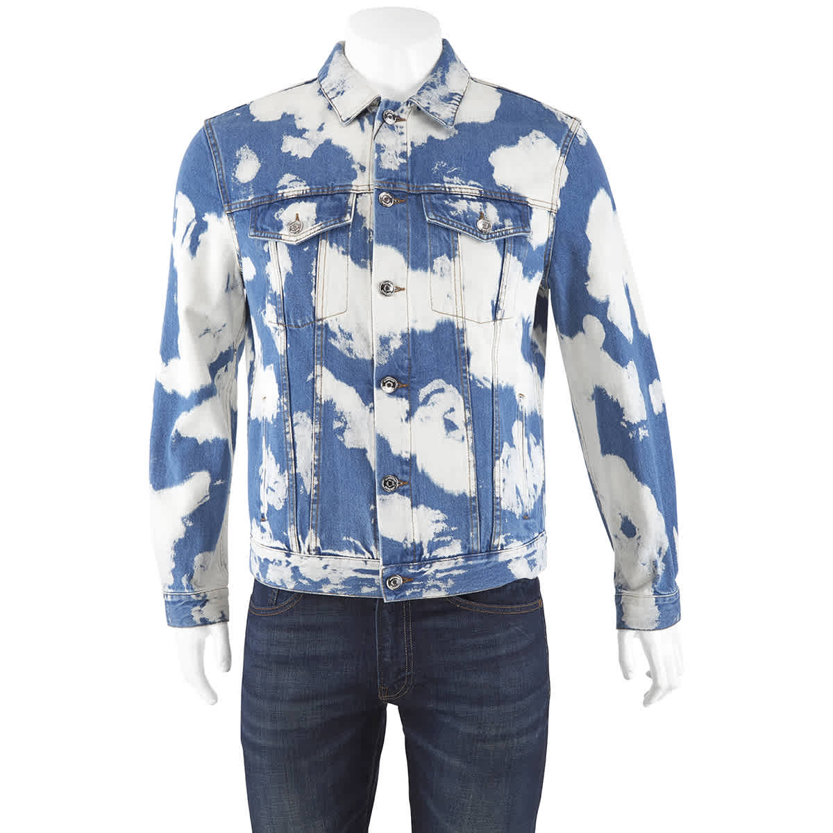 mens bleached denim jacket