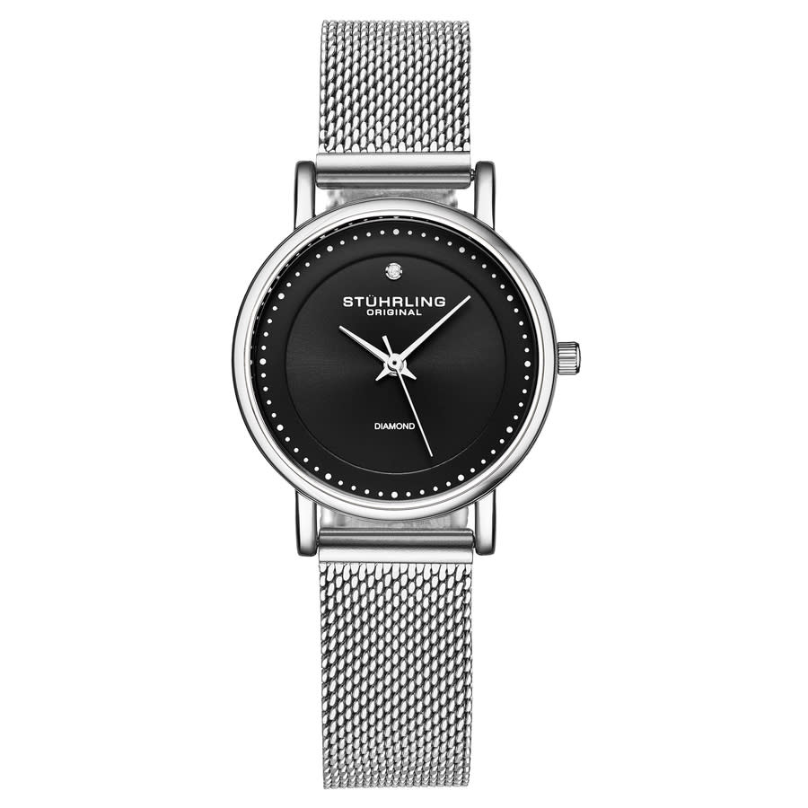 Stuhrling Original Symphony Ladies Quartz Watch M16809 In Black