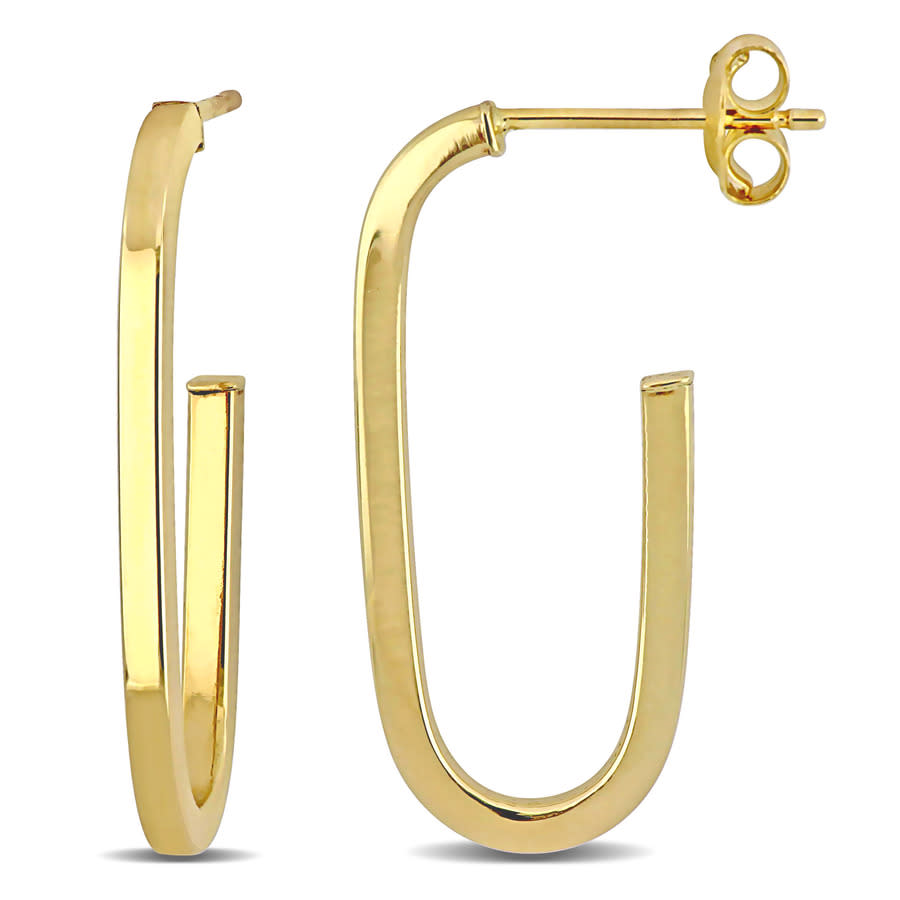 Amour 25mm Hoop Earrings In 10k Yellow Gold