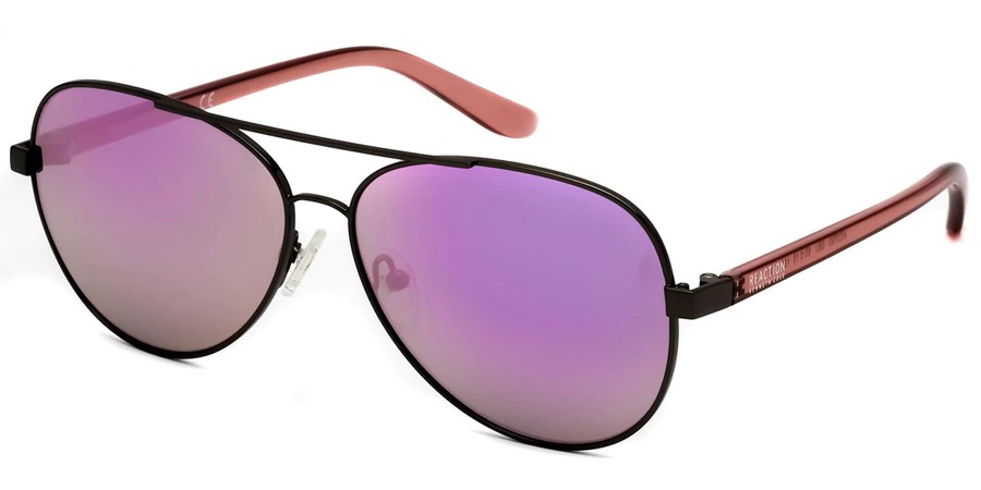 Kenneth Cole Reaction Bordeaux Mirror Pilot Mens Sunglasses Kc2793 08u 60 In Purple