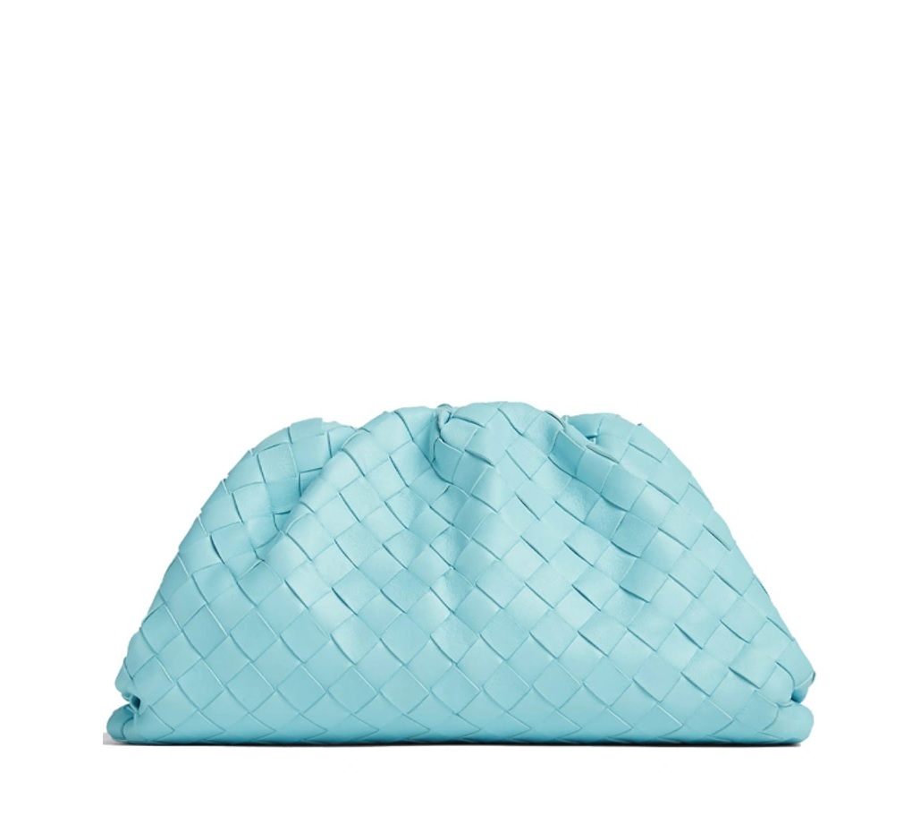 BOTTEGA VENETA BOTTEGA VENETA LEATHER TEEN CLUTCH WITH WOVEN PATTERN