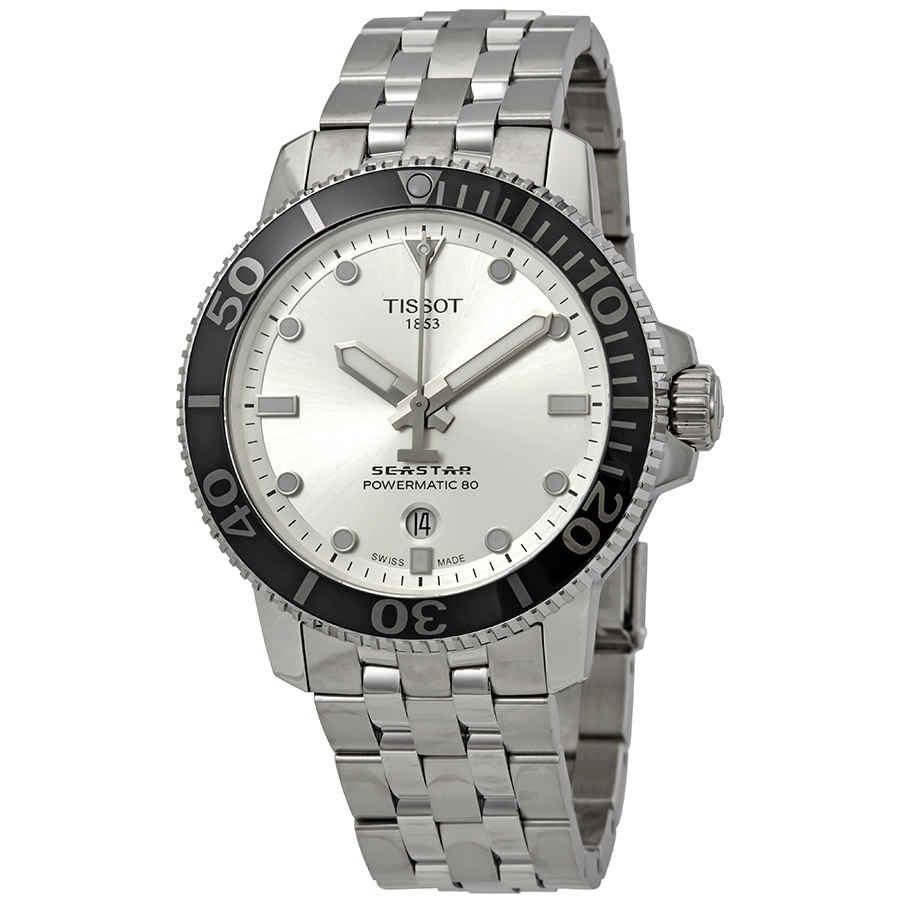 Tissot Seastar 1000 Automatic Silver Dial Mens Watch T120.407.11.031.00 In Black,silver Tone