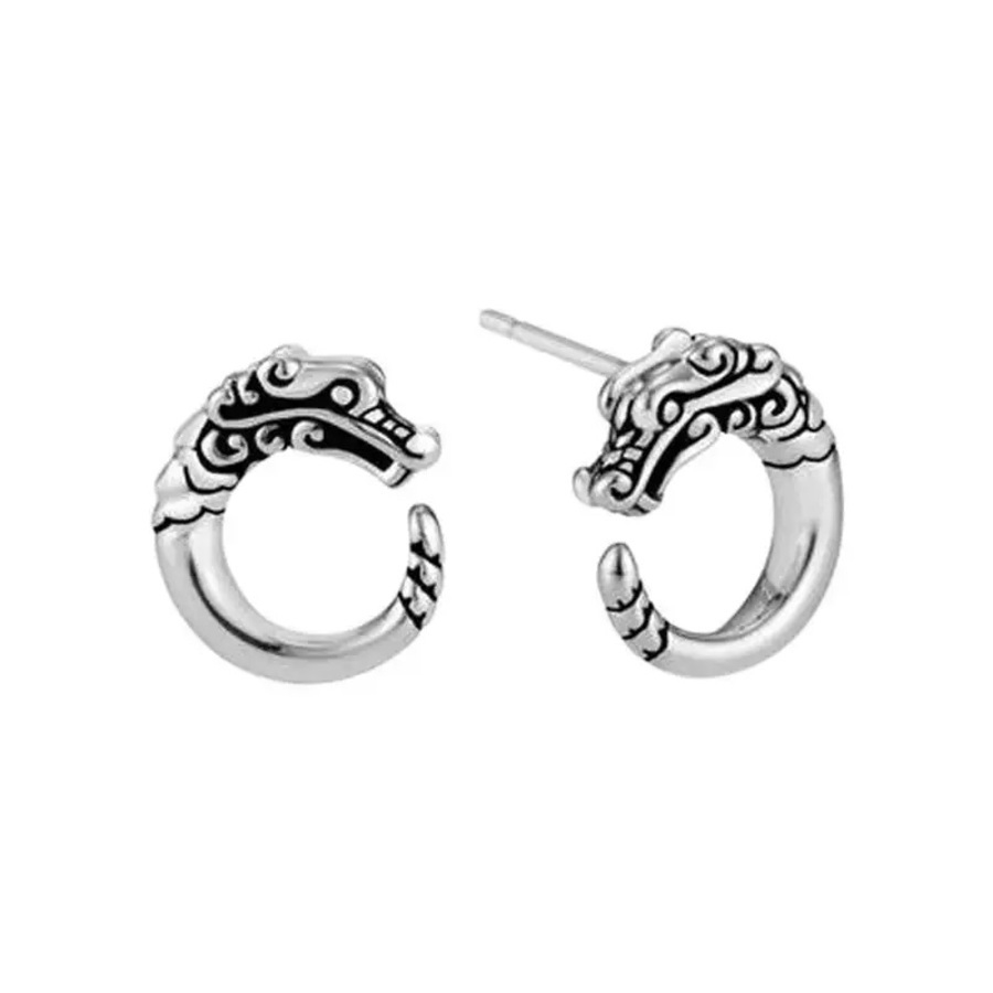 John Hardy Legends Naga Stud Earring - Eb60176 In Silver-tone