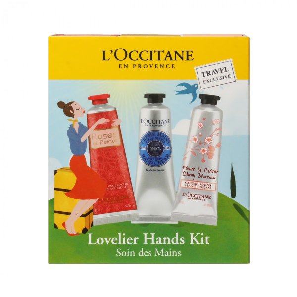 L'occitane Lovelier Hand Kit 6pc Gift Set In Red