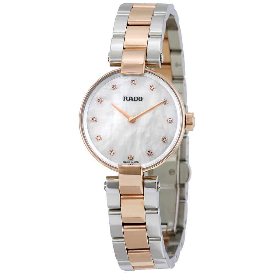 Rado Coupole Mother Of Pearl Diamond Two-tone Ladies Watch R22855924 In Two Tone  / Gold / Gold Tone / Mop / Mother Of Pearl / Rose / Rose Gold / Rose Gold Tone