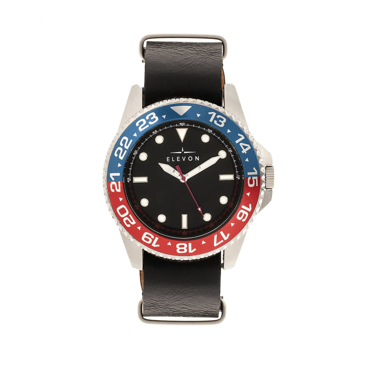 ELEVON DUMONT BLACK DIAL PEPSI BEZEL MENS WATCH ELE108-1