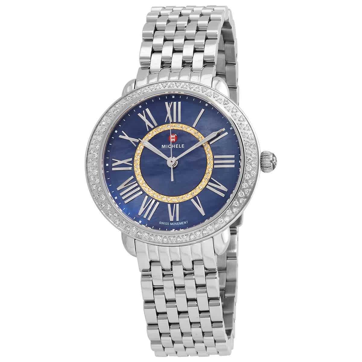 Michele Serein Mid Quartz Blue Dial Ladies Watch Mww21b000162