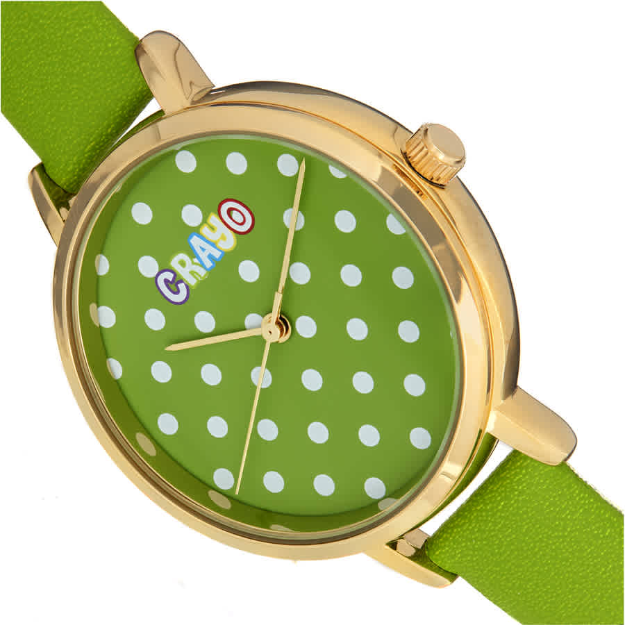 Shop Crayo Dot Quartz Green Dial Unisex Watch Cracr5903 In Gold Tone / Green