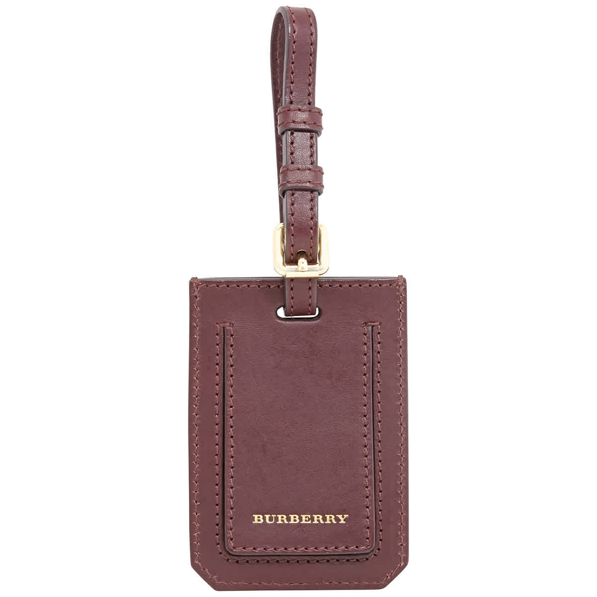 Burberry Ladies Exclv W Studs Luggage Tag In Red/tan