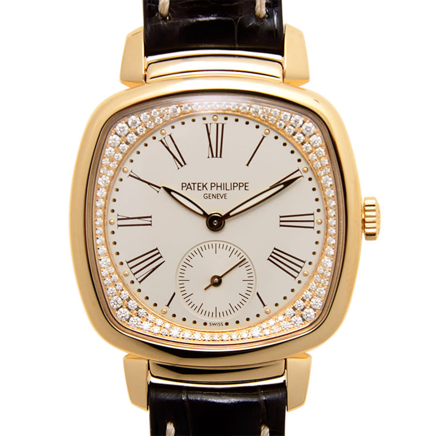 Patek Philippe Gondolo Hand Wind Silver Dial Ladies Watch 7041r-001 In Brown / Gold / Gold Tone / Rose / Rose Gold / Rose Gold Tone / Silver