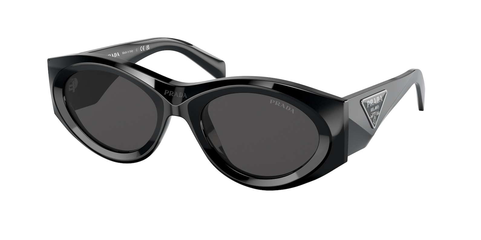 Prada Dark Grey Oval Ladies Sunglasses Pr 20zs 1ab5s0 53 In  display picture 3