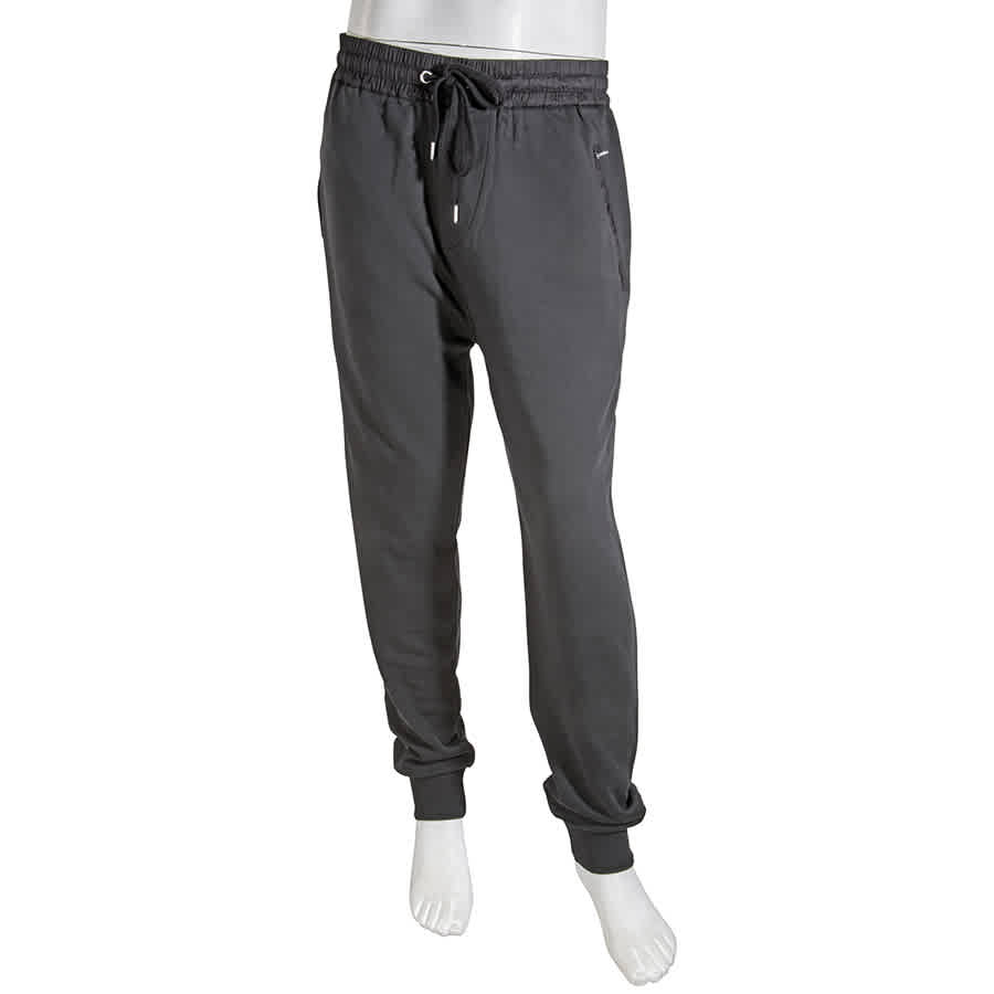 BURBERRY MENS BLACK BRIT HALEFORD COTTON SWEATPANTS