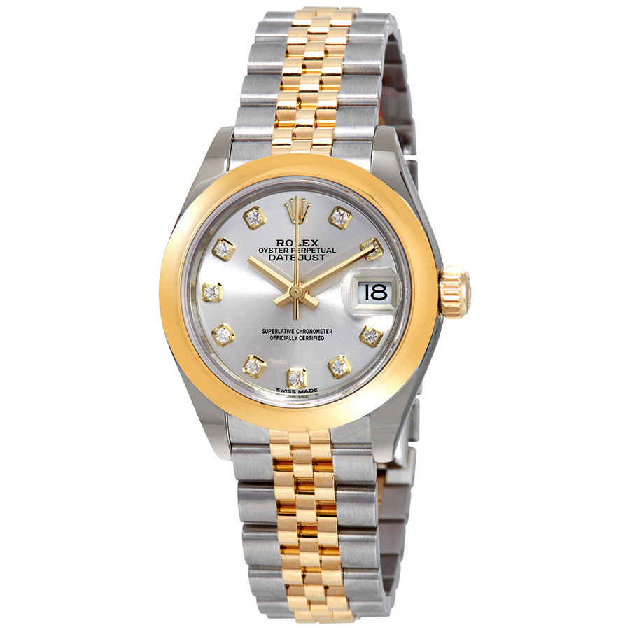 Rolex Women's Lady Datejust 28 Stainless Steel and 18kt Yellow Gold Silver Dial Watch