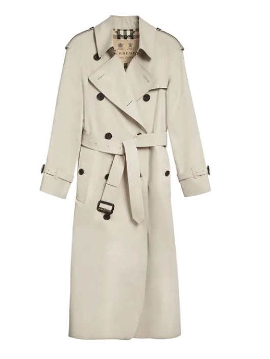 Burberry The Westminster Extra-long Trenchcoat In Stone In N,a