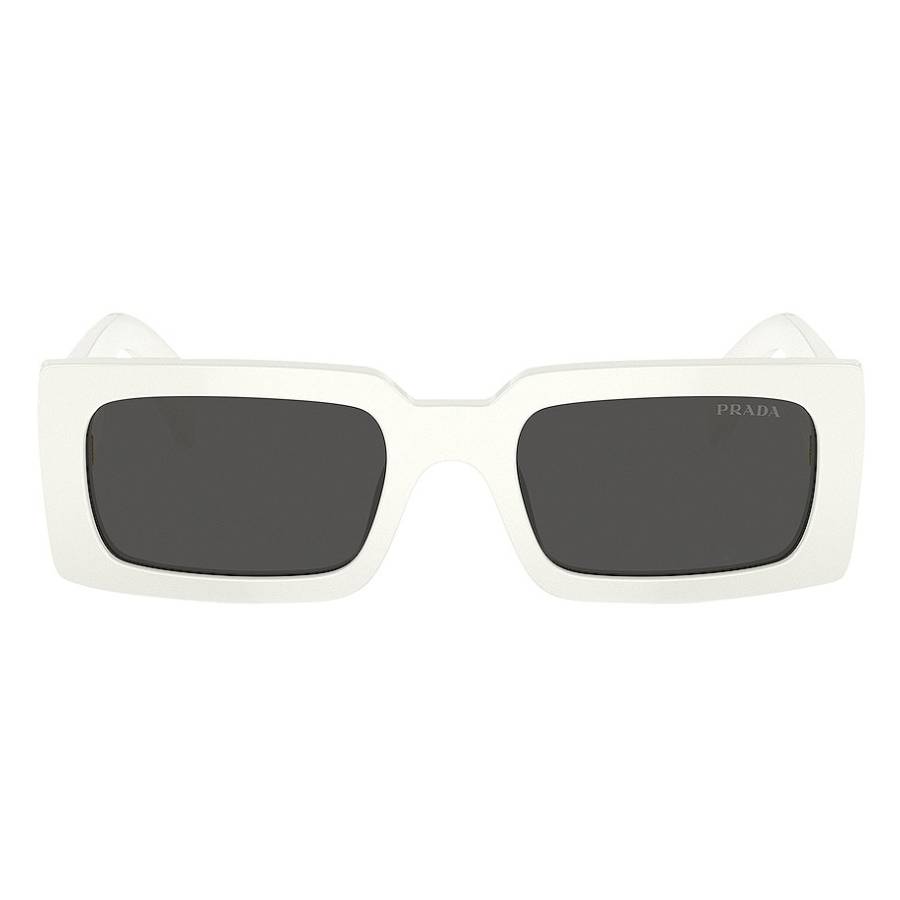 Prada Dark Grey Rectangular Ladies Sunglasses PR A07S 1425S0 52