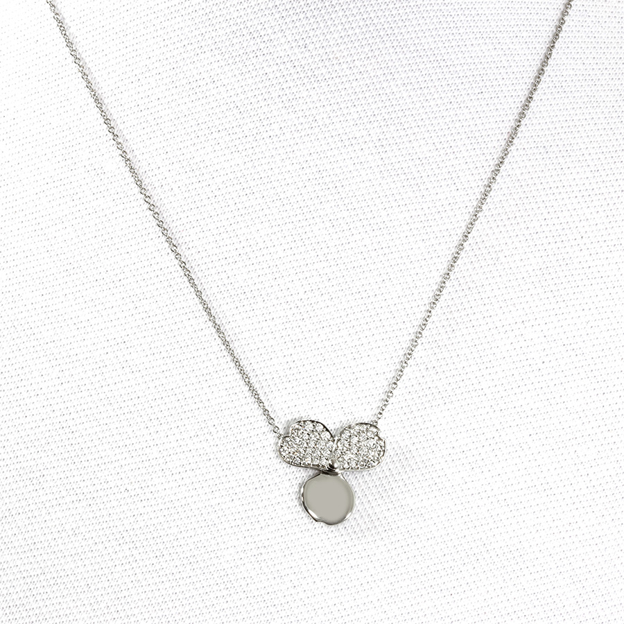 Tiffany & Co Tiffany Paper Flower Diamond Flower Pendant Platium In Platinum