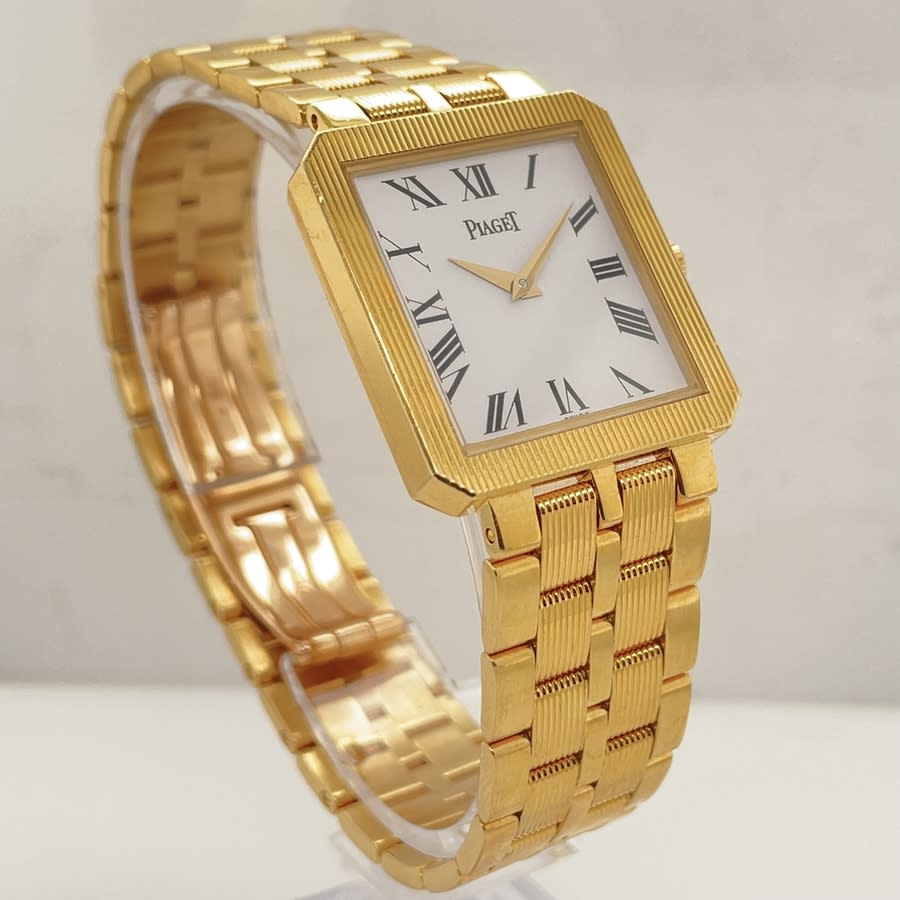 Pre-owned Piaget Protocole Quartz White Dial Unisex Watch M601d In Gold / Gold Tone / White / Yellow