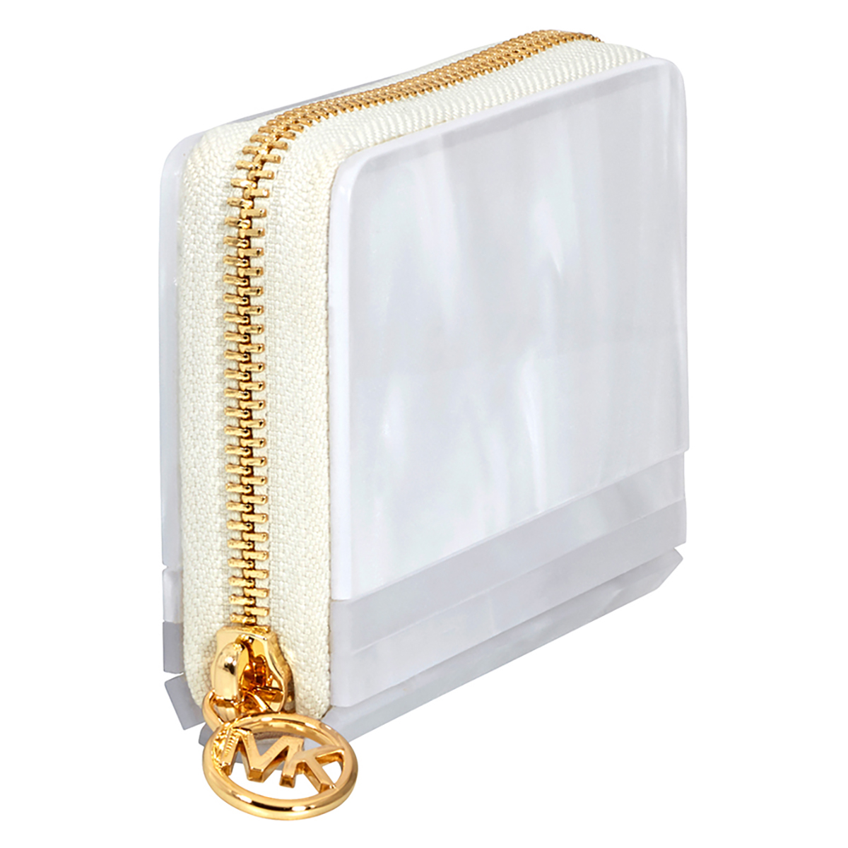 Michael Kors Barbara Marble Resin Coin Purse - Optic White In White