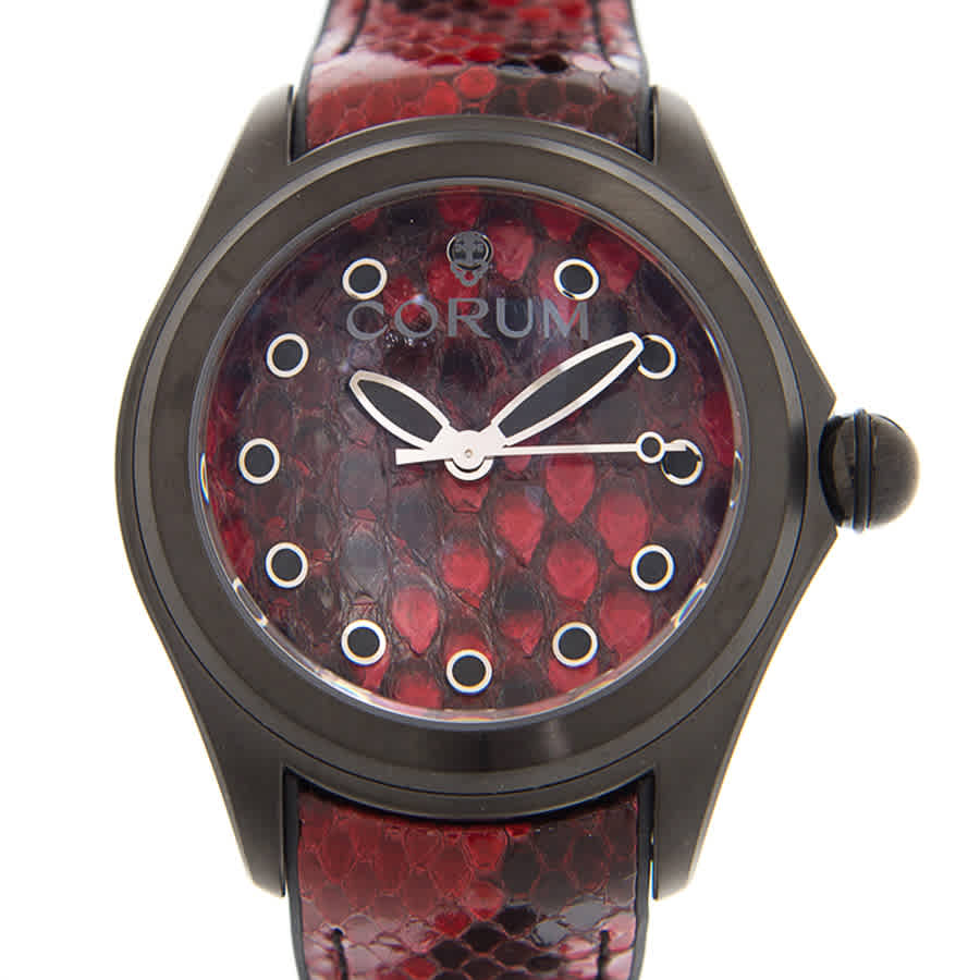 Shop Corum Bubble Automatic Red Dial Watch 082.310.98/0335 Pr01 In Red   / Black