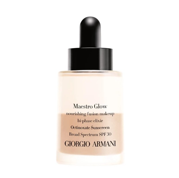 Armani Collezioni Ladies Maestro Glow Nourishing Fusion Foundation Bi-phase Elixir Broad Spectrum Spf 30 Makeup 361427 In N,a