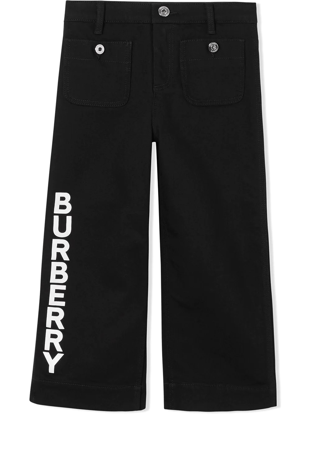 Burberry Girls Black Logo Print Japanese Denim Jeans ModeSens