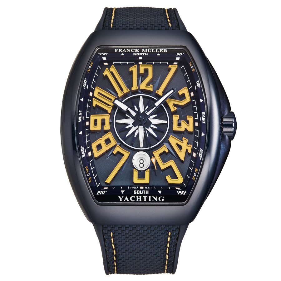 Franck Muller Vanguardyact Mens Automatic Watch 45scyachtbluyel In Blue