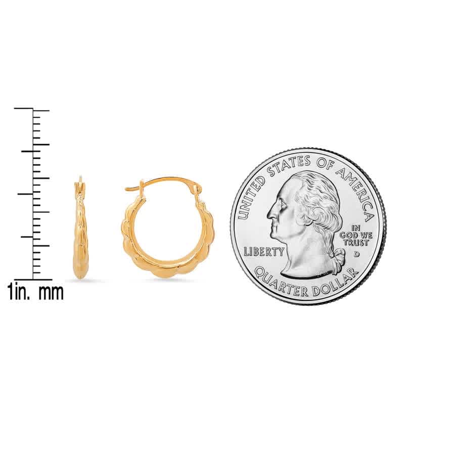 Kylie Harper 10k Yellow Gold 15mm Cloud Huggy Hoop Earrings In Gold-tone
