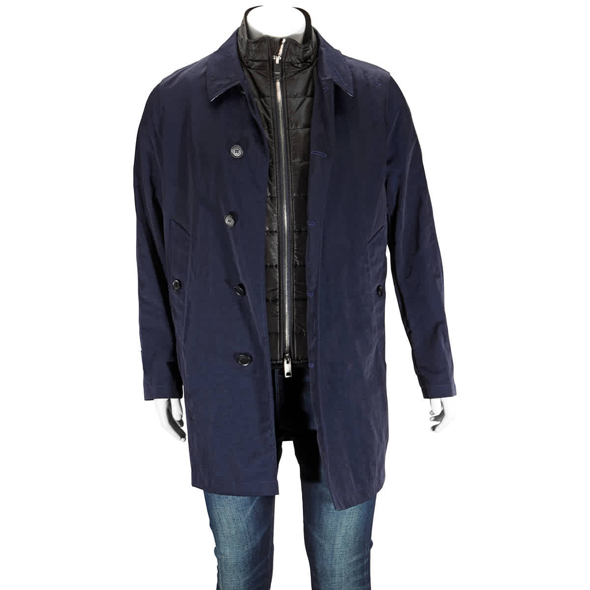 Burberry Mens Ink Blue Townend Trench Coat