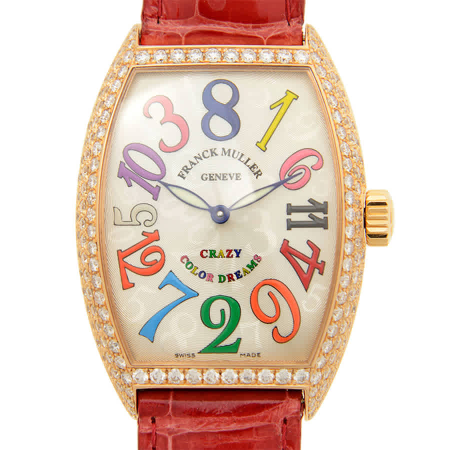 Shop Franck Muller Crazy Hours Silver-tone Dial Unisex Watch 7851 Ch Col Drm  D (5n) In Red   / Gold / Gold Tone / Rose / Rose Gold / Rose Gold Tone / Silver