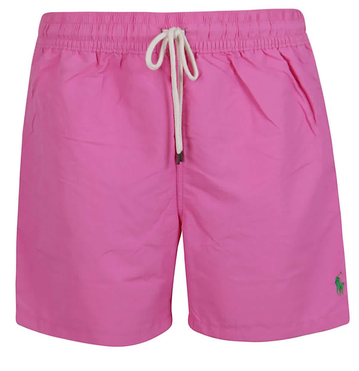 Polo Ralph Lauren Mens Pink Traveller Mid-rise Stretch-recycled Polyester Swim Shorts M In Pink