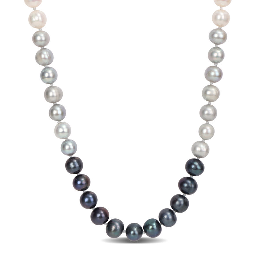 Amour 7.5-8mm Multi-colored Cultured Freshwater Pearl Strand Necklace In White