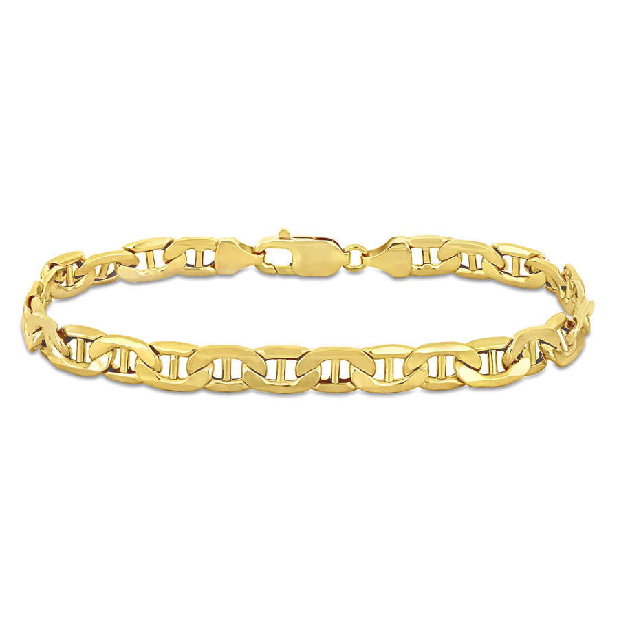 Amour 7mm Mariner Link Necklace In 10k Yellow Gold