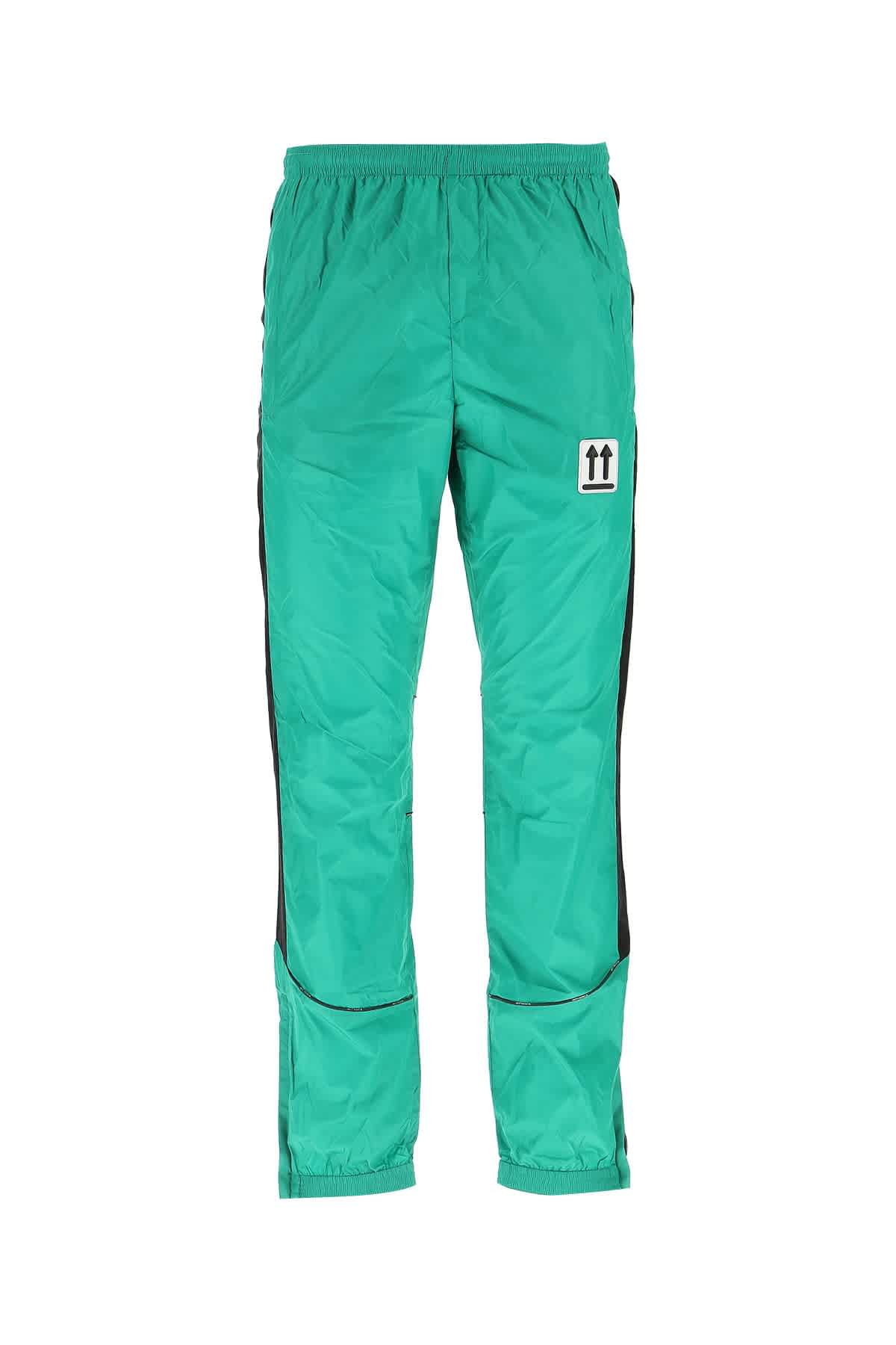 Off-White C/O Virgil Abloh Side Stripe Wide Leg Track Pants - Mint -  SHOPEVERGREENE