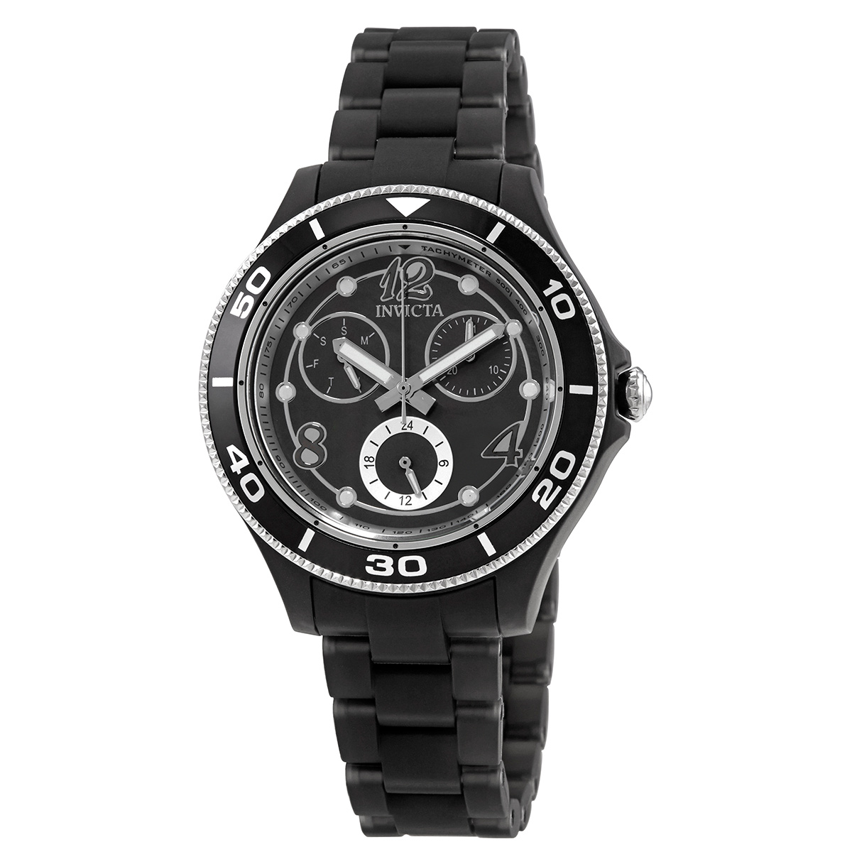 INVICTA ANATOMIC QUARTZ BLACK OYSTER DIAL LADIES WATCH 30372