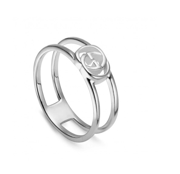 Gucci Interlocking G Silver Ring In Silver