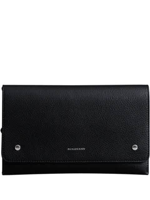 Burberry Ladies Leather Clutch In Black