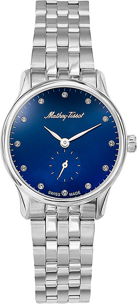 Mathey-tissot Edmond Metal Crystal Blue Dial Ladies Watch D1886mabu