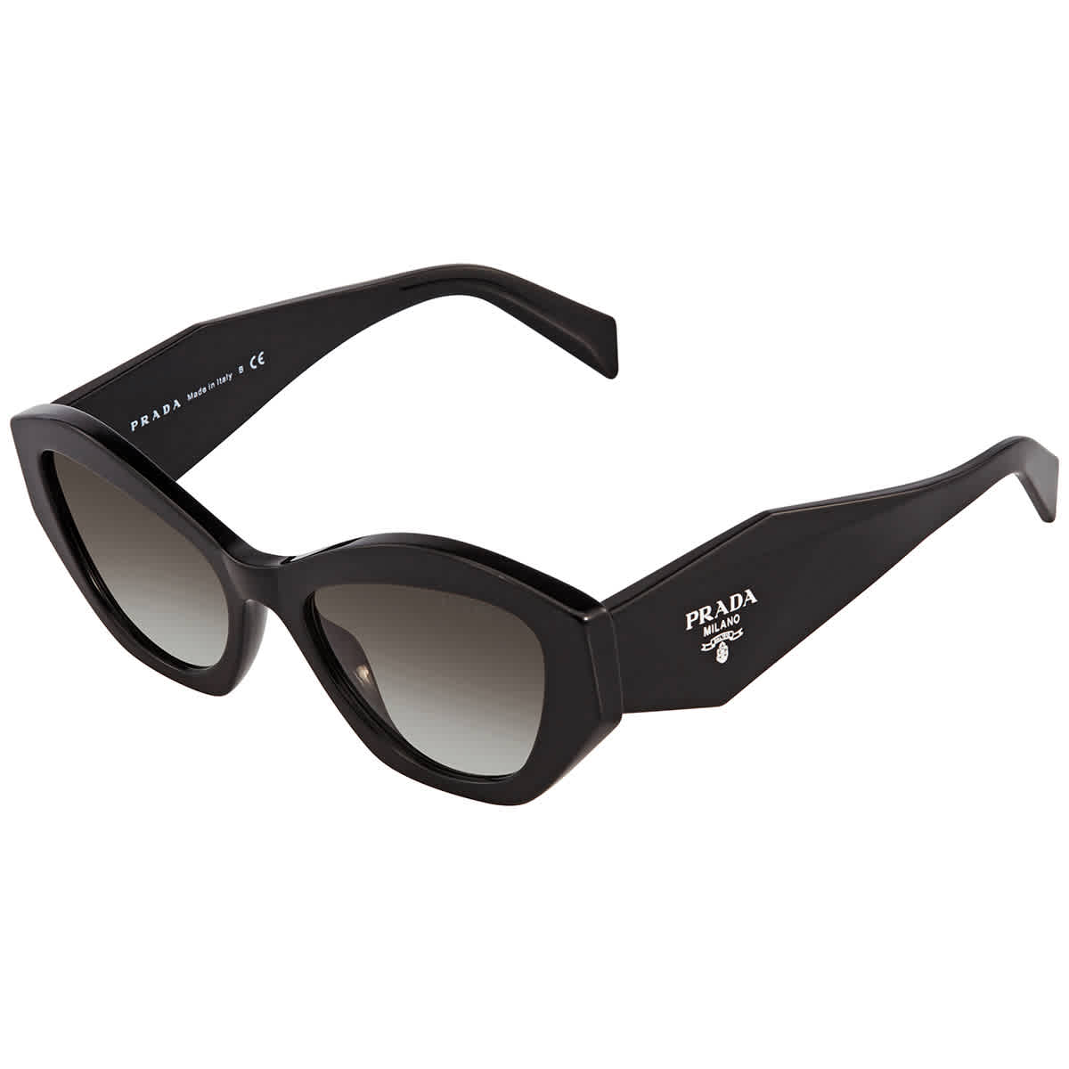 PRADA GREY GRADIENT CAT EYE LADIES SUNGLASSES PR 07YS 1AB0A753