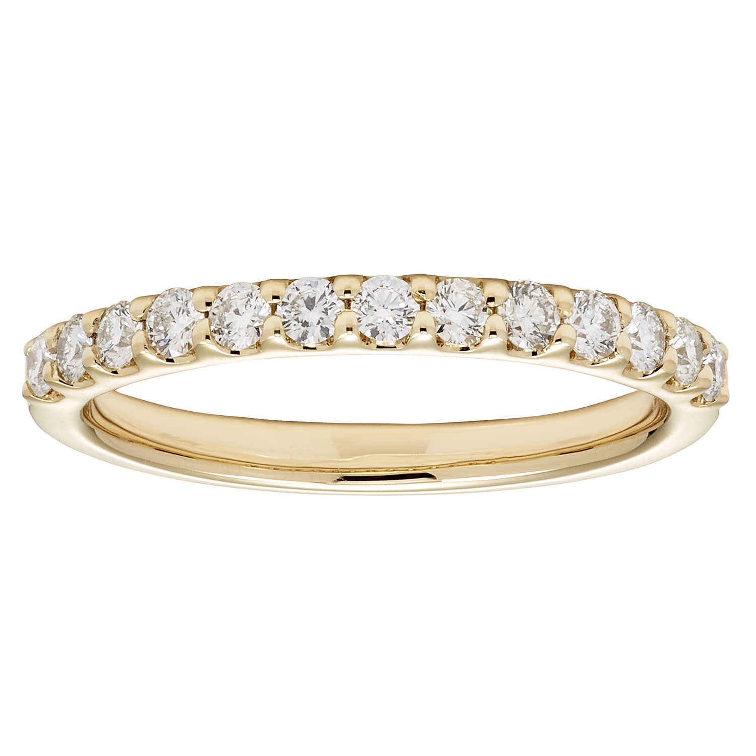 Cya K Certified Diamond Wedding Ring 0.45ct 14k Yellow Gold R126119b-y-9 Size 9 In Gold Tone,yellow