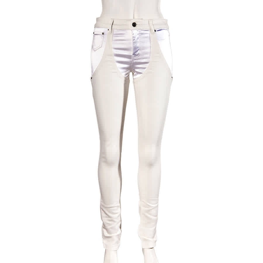 Filles À Papa Filles A Papa Ladies Pants White Satine Jeans