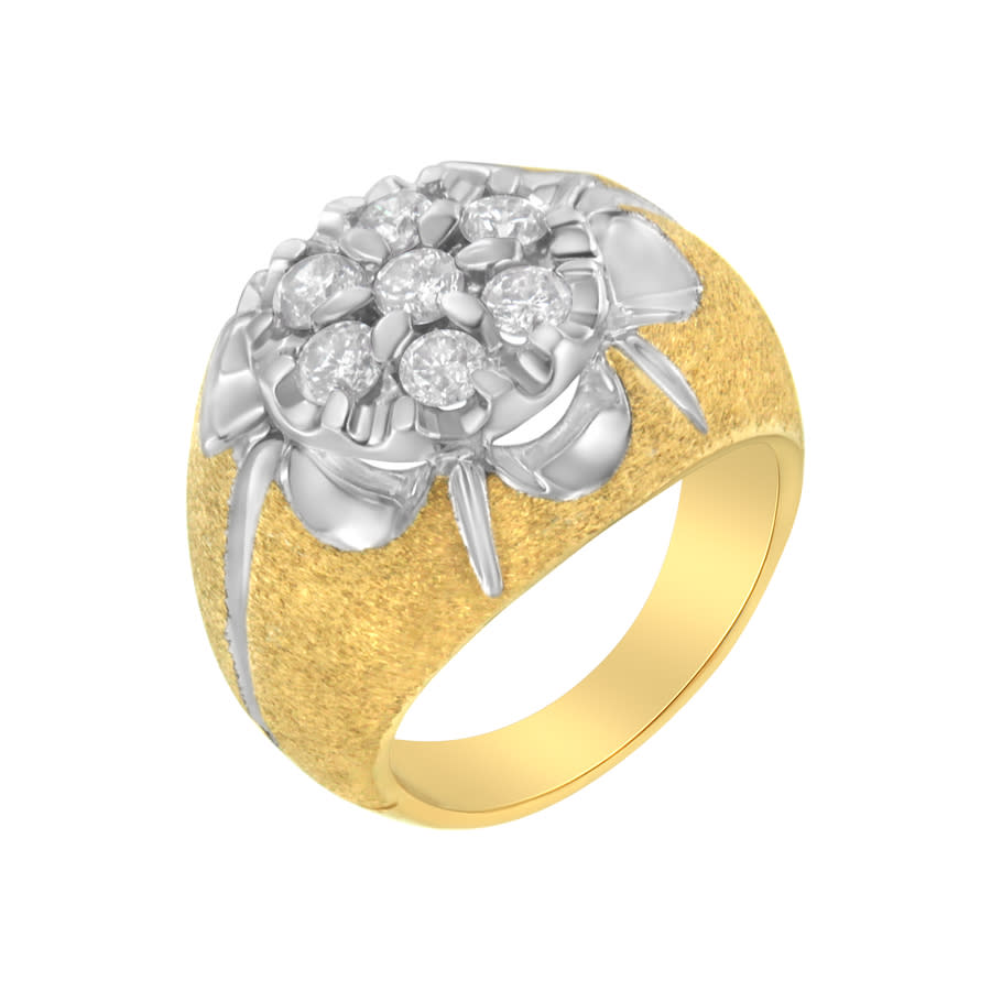 Haus Of Brilliance Men's 14k Yellow Gold 2ct. Tdw Diamond Cocktail Cluster Ring (i-j In Gold Tone,yellow