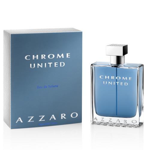 Azzaro Chrome United /  Edt Spray 1.0 oz (m) In Black,purple,silver Tone,white