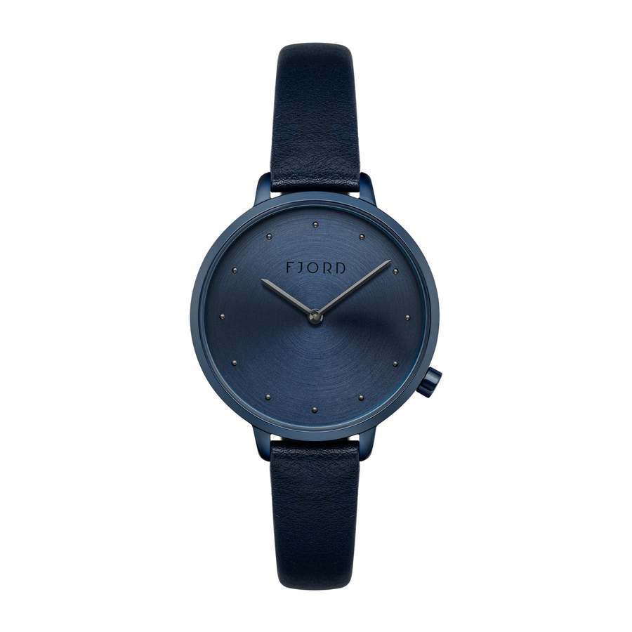 Fjord Gyda Blue Dial Ladies Watch Fj-6060-03 In Black / Blue